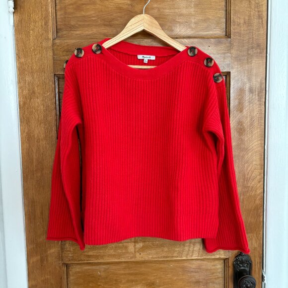Madewell Sweaters - Madewell Red Calloway Boatneck Pullover Sweater - XS